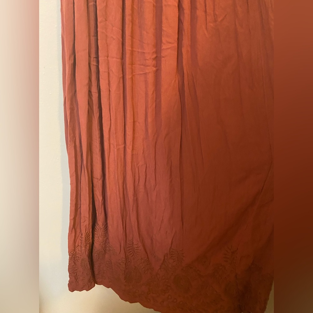 NWT Free‎ People Intimately EMBROIDERED ELAINE Red Gauzy Maxi Slip Dress XS - Picture 14 of 14